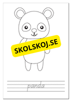 Spåra, färglägg och skriv - Tema djur