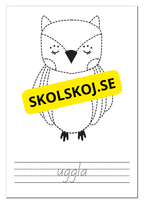 Spåra, färglägg och skriv - Tema djur