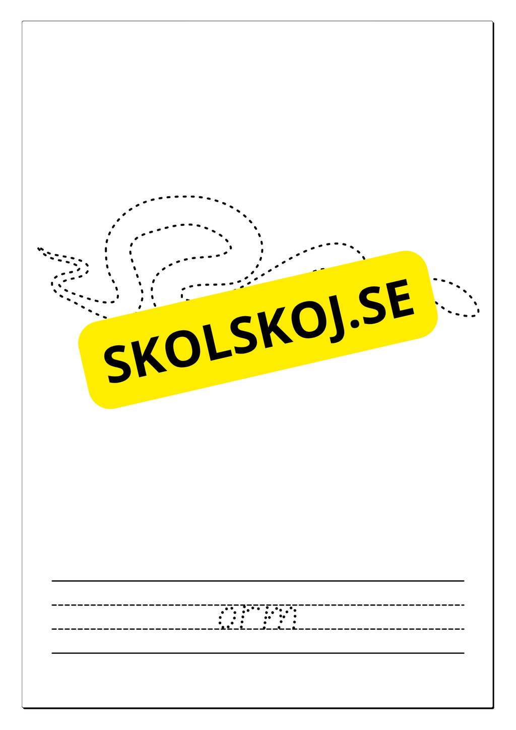 Spåra, färglägg och skriv - Tema djur