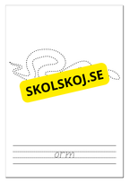Spåra, färglägg och skriv - Tema djur