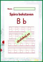 Spåra bokstaven - Jultema