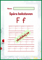 Spåra bokstaven - Jultema