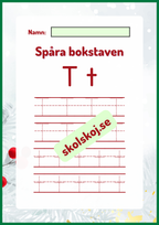Spåra bokstaven - Jultema