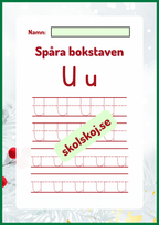 Spåra bokstaven - Jultema