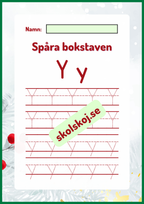 Spåra bokstaven - Jultema