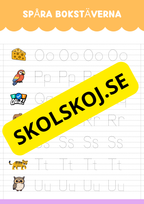 Spåra bokstäverna - A till Ö