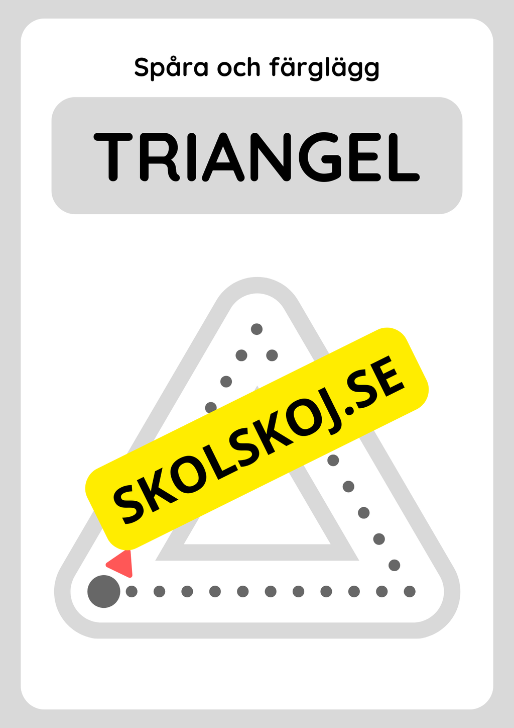 Spåra geometriska former och färglägg