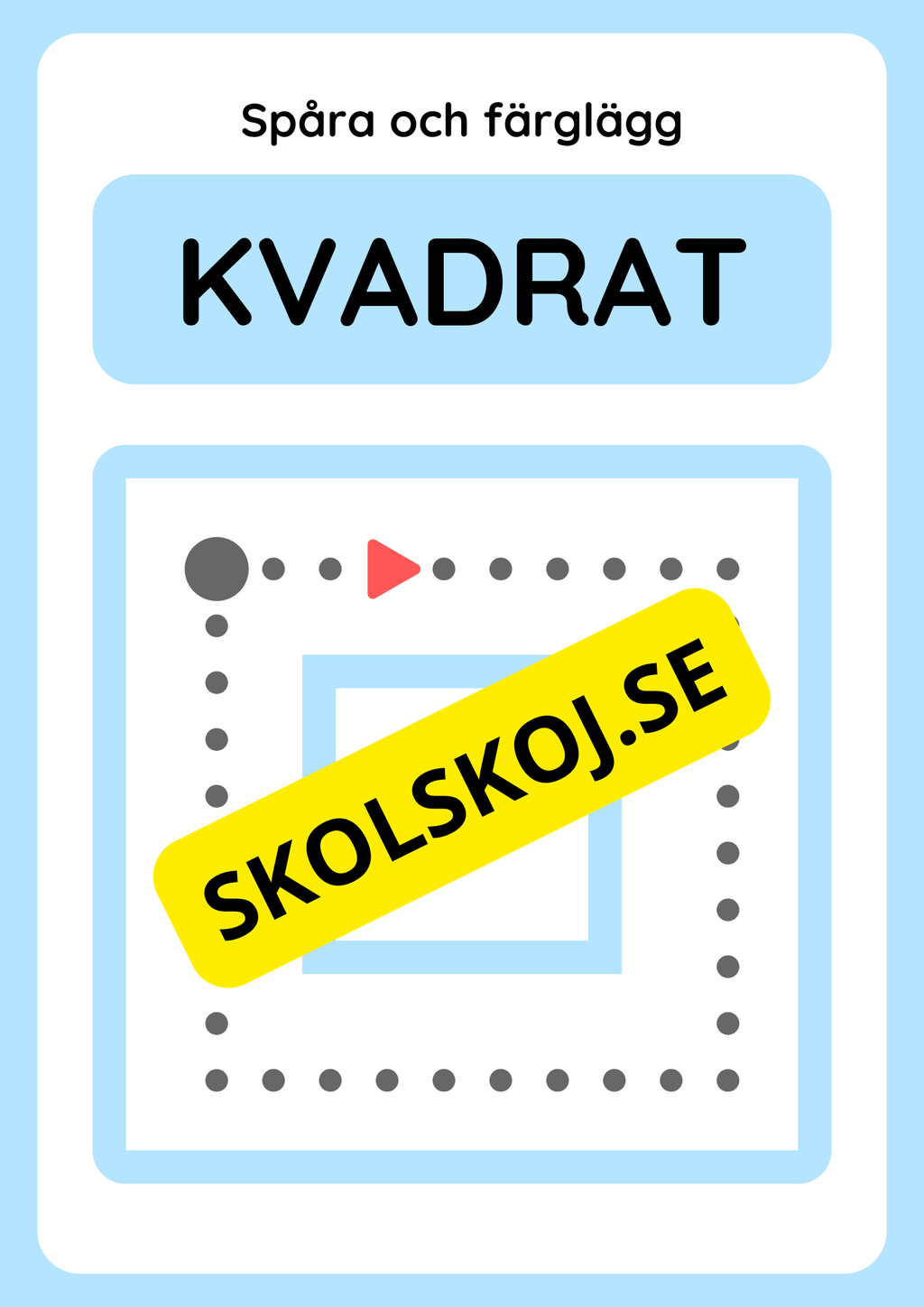 Spåra geometriska former och färglägg