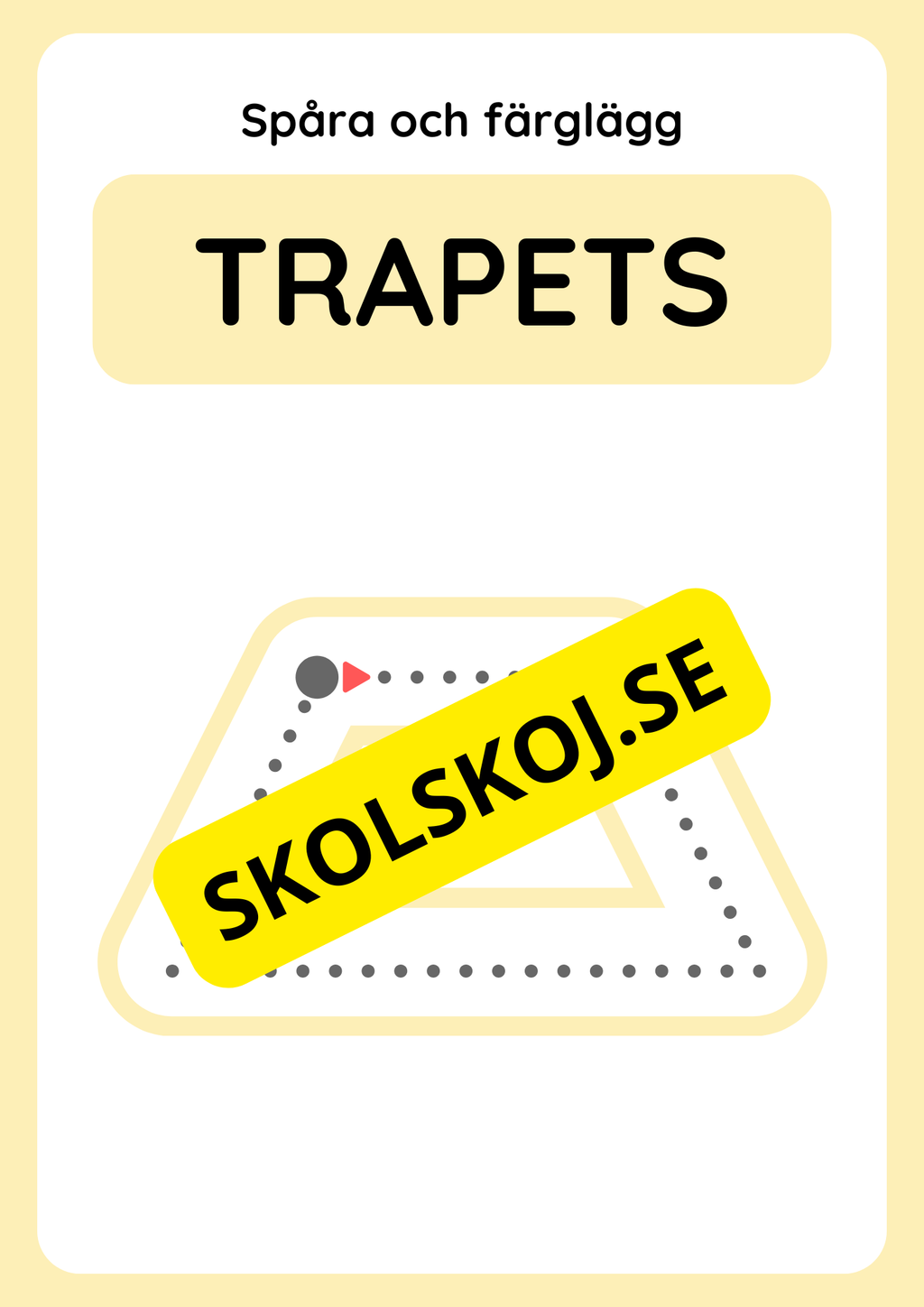Spåra geometriska former och färglägg