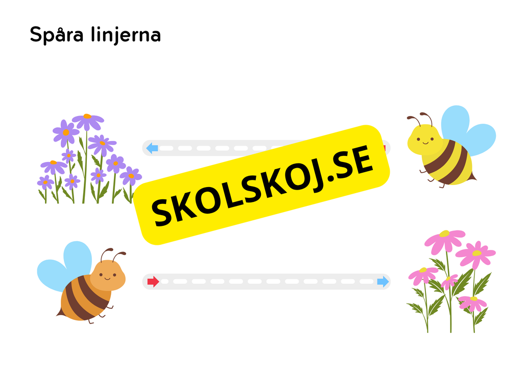Spåra linjerna - Förskola - Åk 3