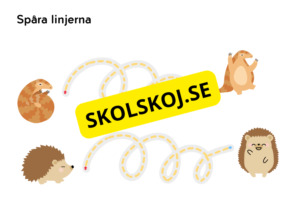 Spåra linjerna - Förskola - Åk 3
