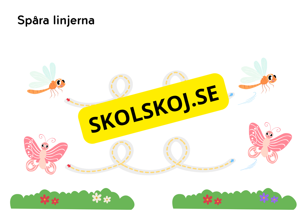 Spåra linjerna - Förskola - Åk 3