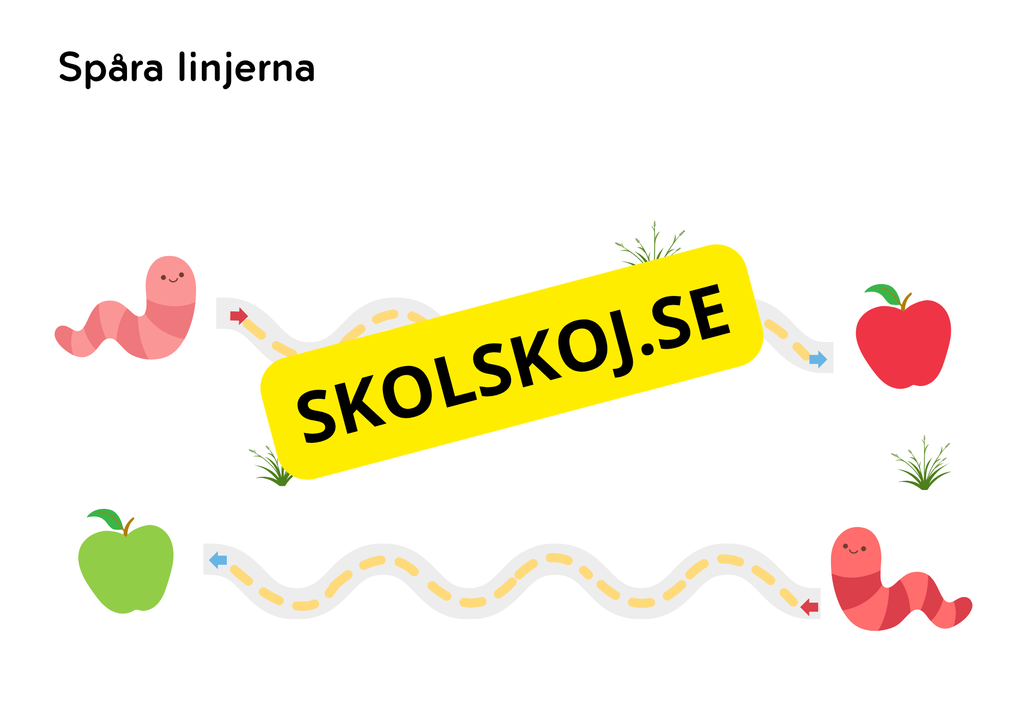 Spåra linjerna - Förskola - Åk 3