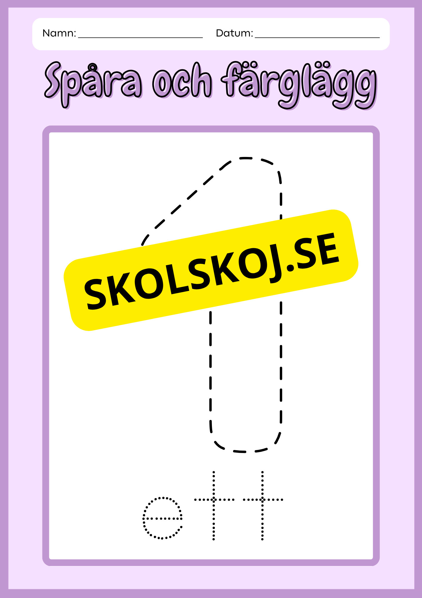 Spåra och färglägg siffror - 0 - 10