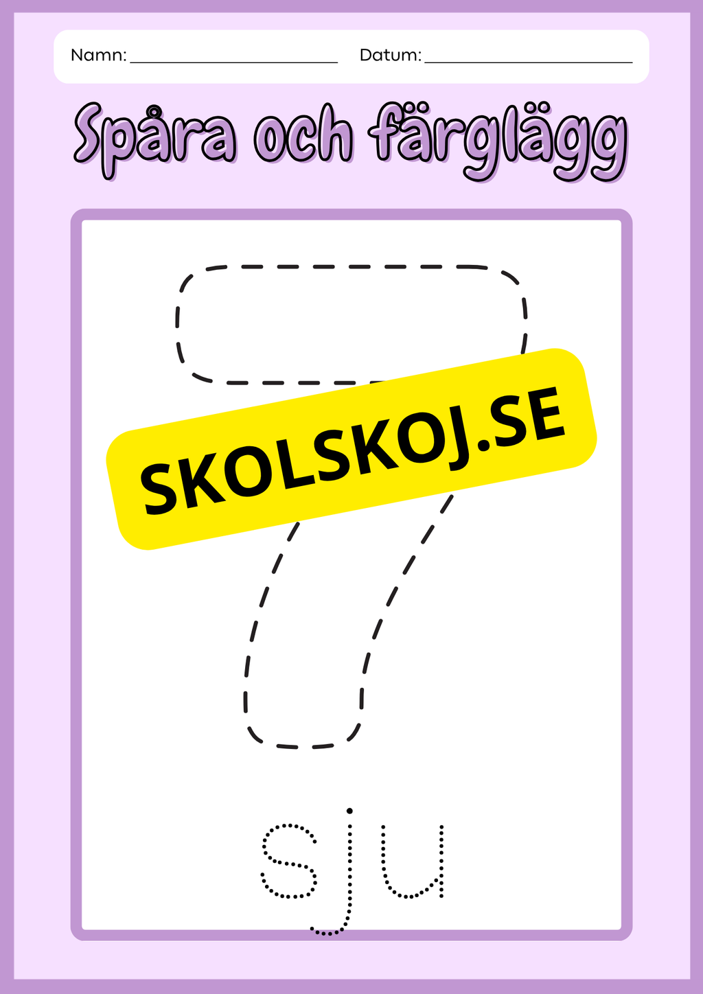 Spåra och färglägg siffror - 0 - 10