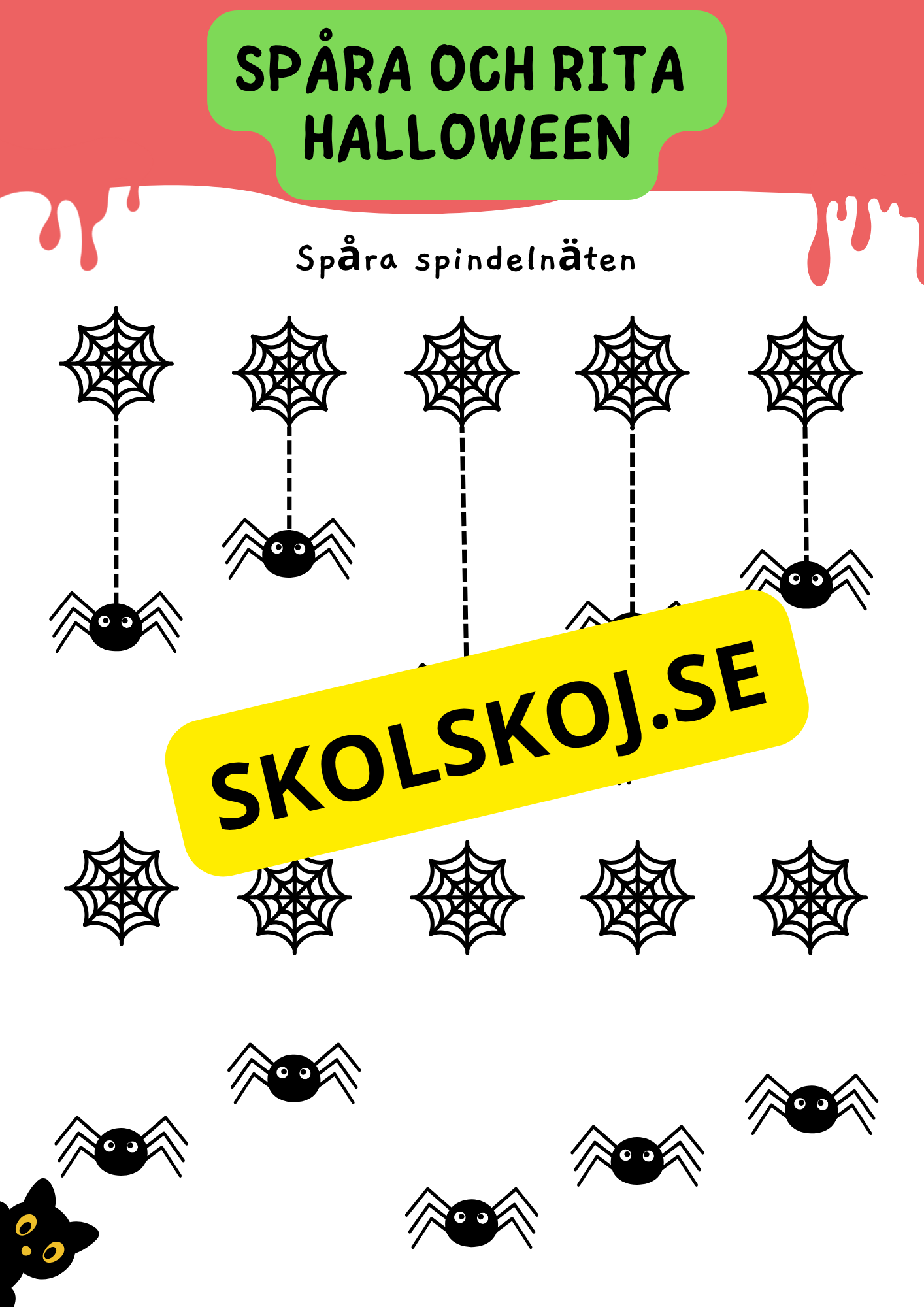 Spåra och rita - Halloween
