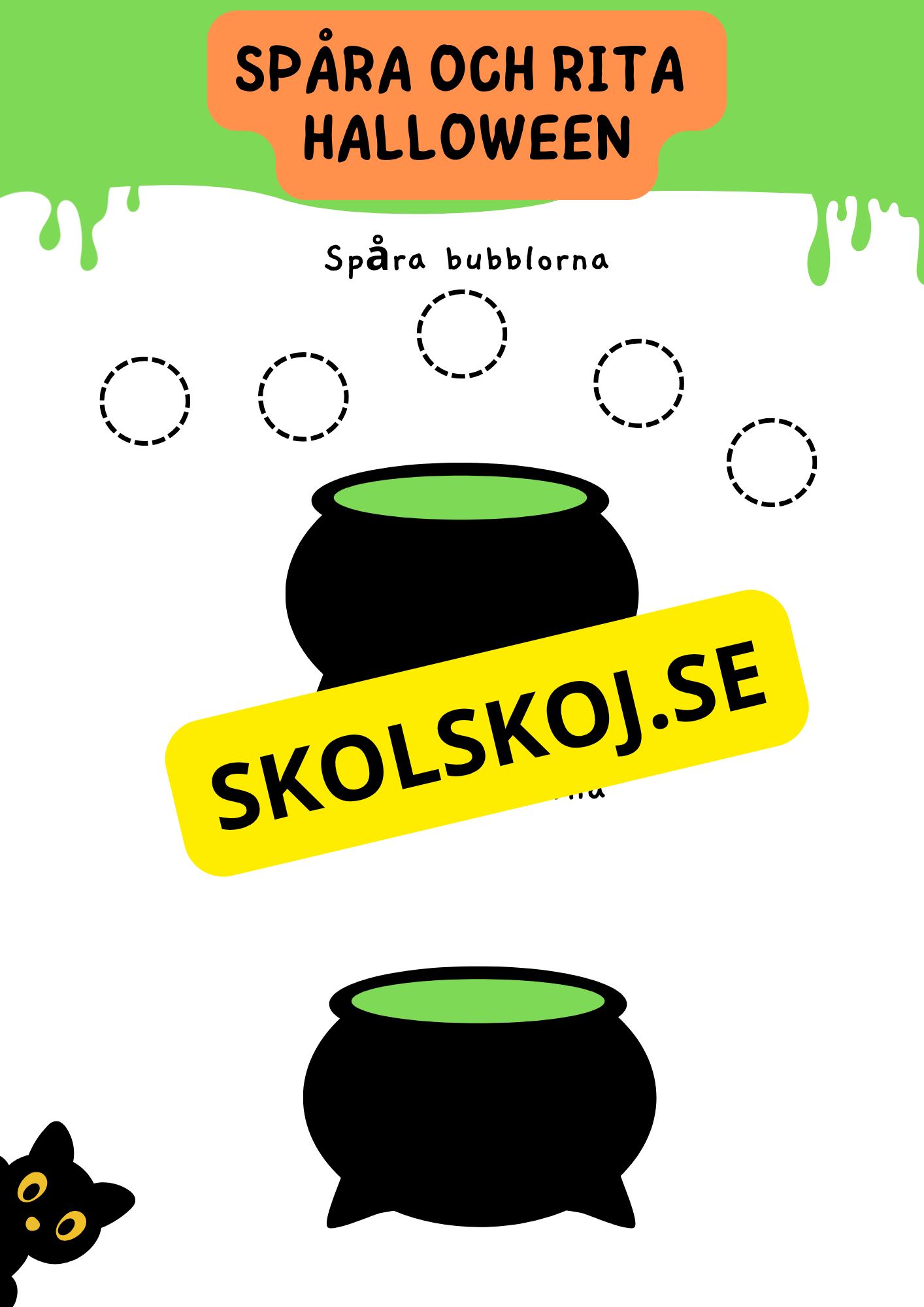 Spåra och rita - Halloween