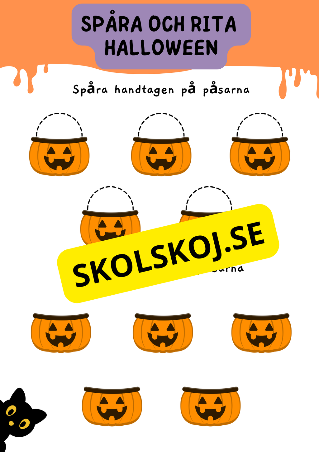 Spåra och rita - Halloween