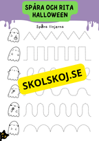 Spåra och rita - Halloween