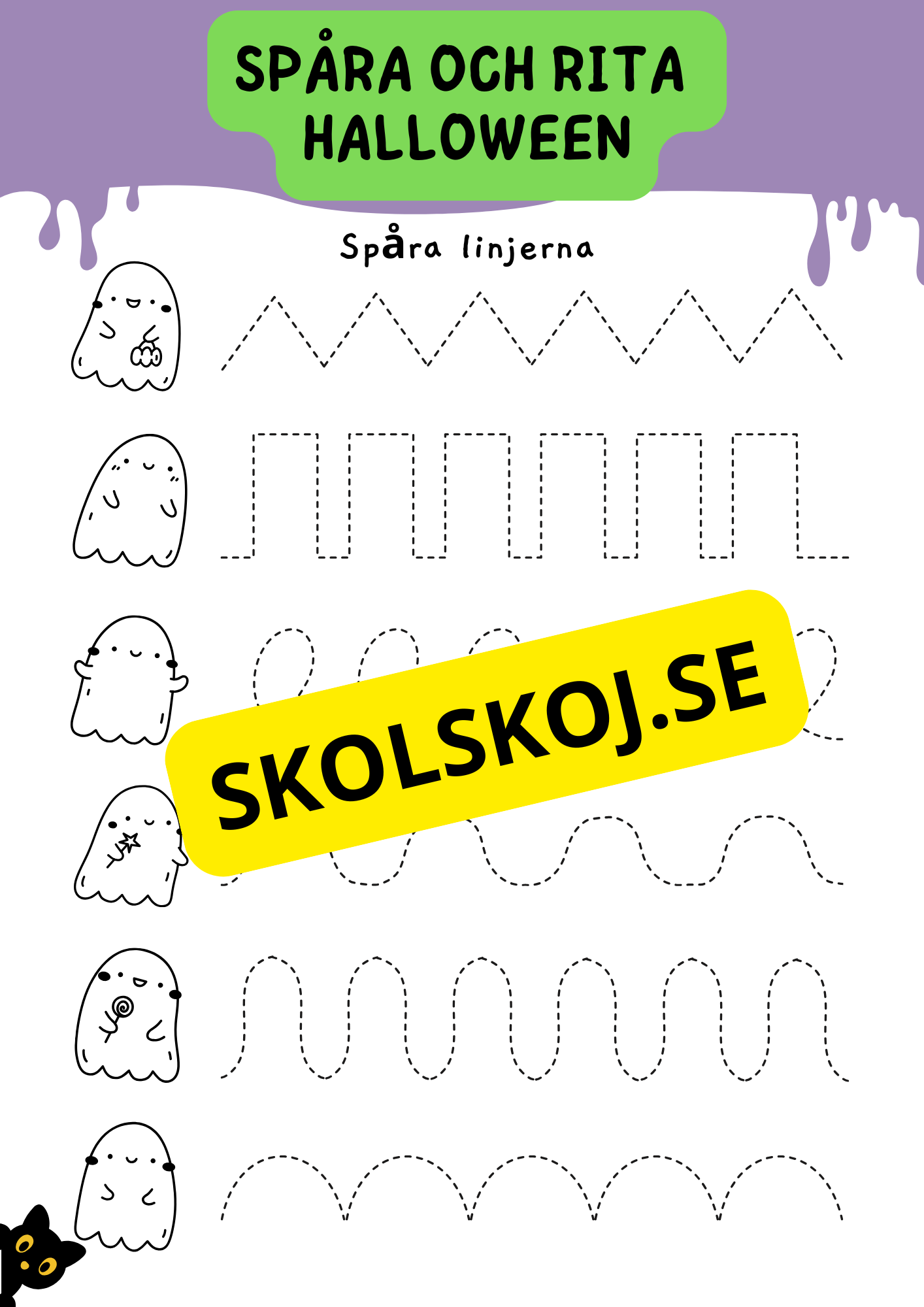 Spåra och rita - Halloween