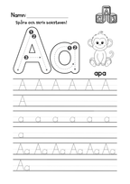 Spåra alfabetet - A - Ö