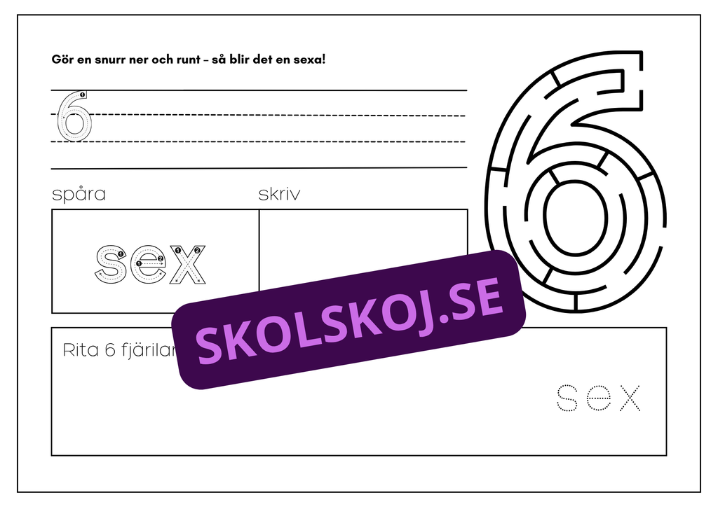 Spåra och skriv siffror - 0 - 9
