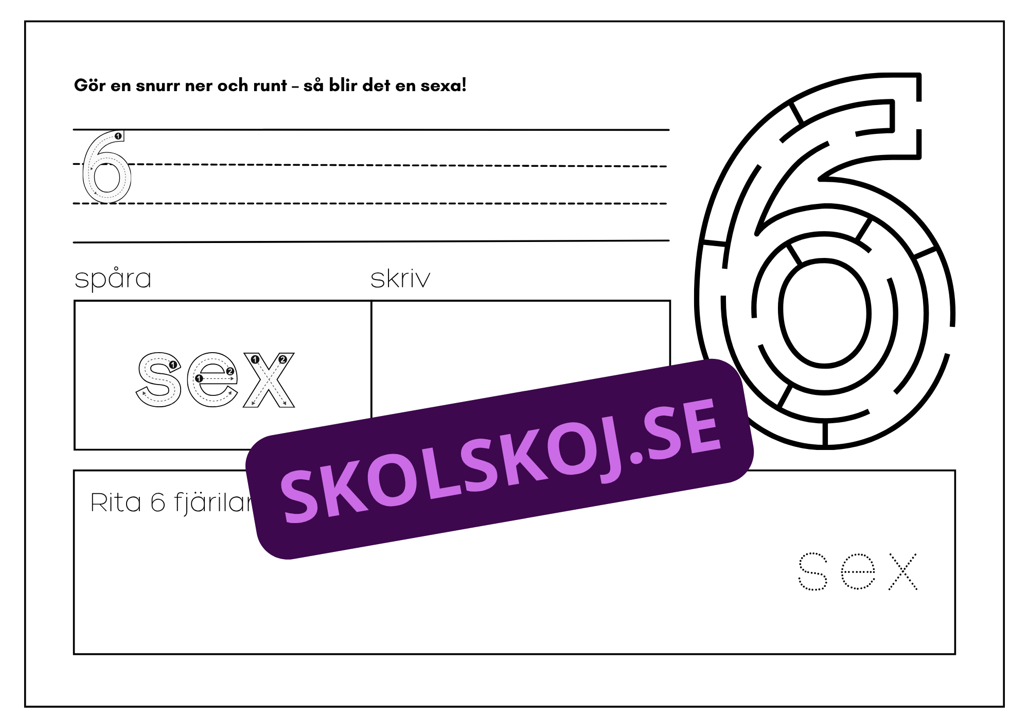 Spåra och skriv siffror - 0 - 9