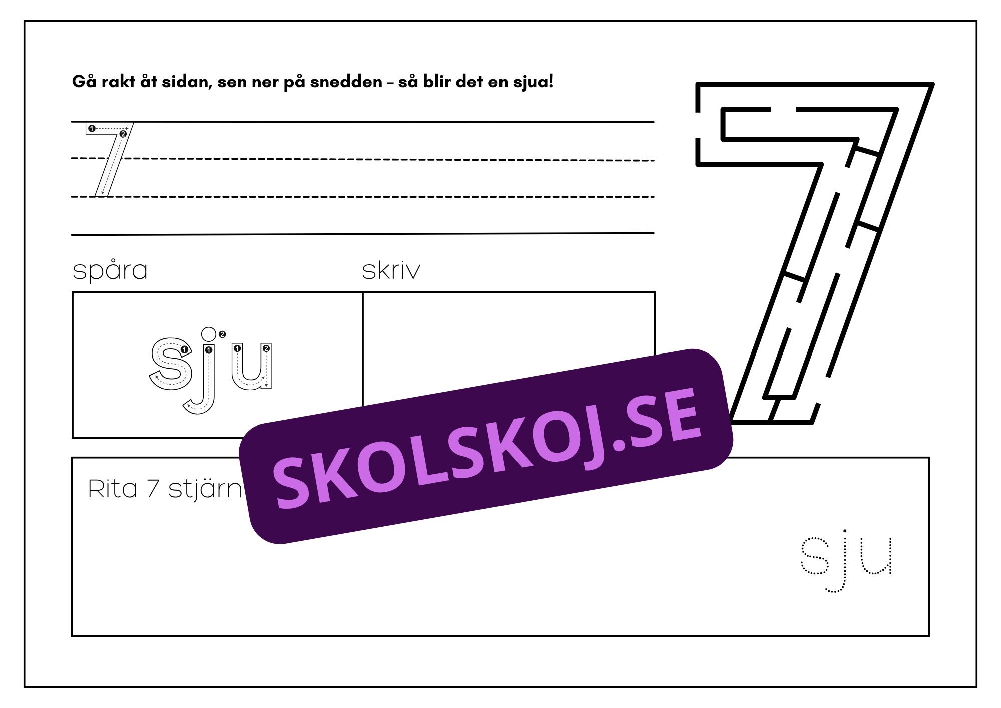 Spåra och skriv siffror - 0 - 9