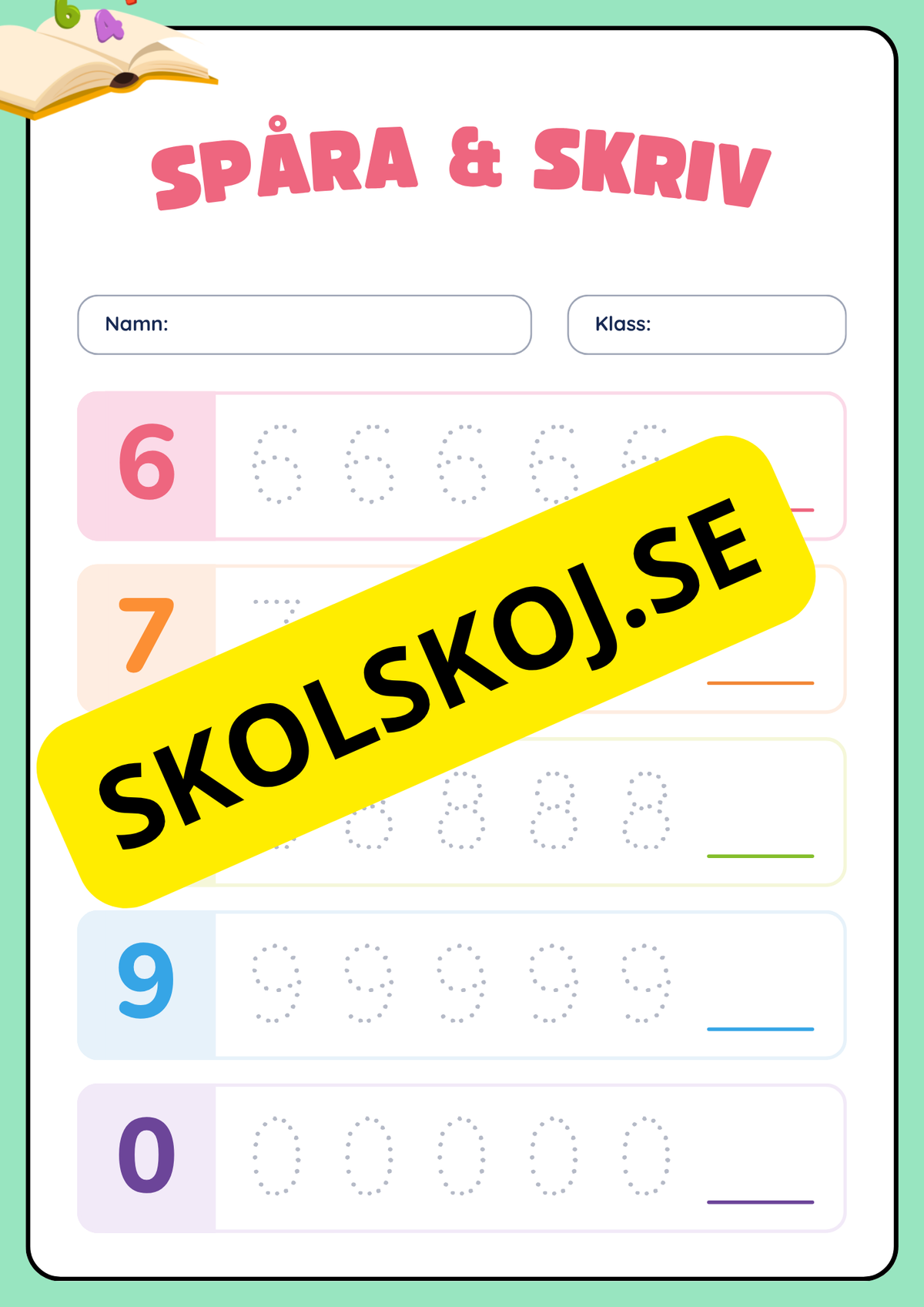 Spåra och skriv siffror
