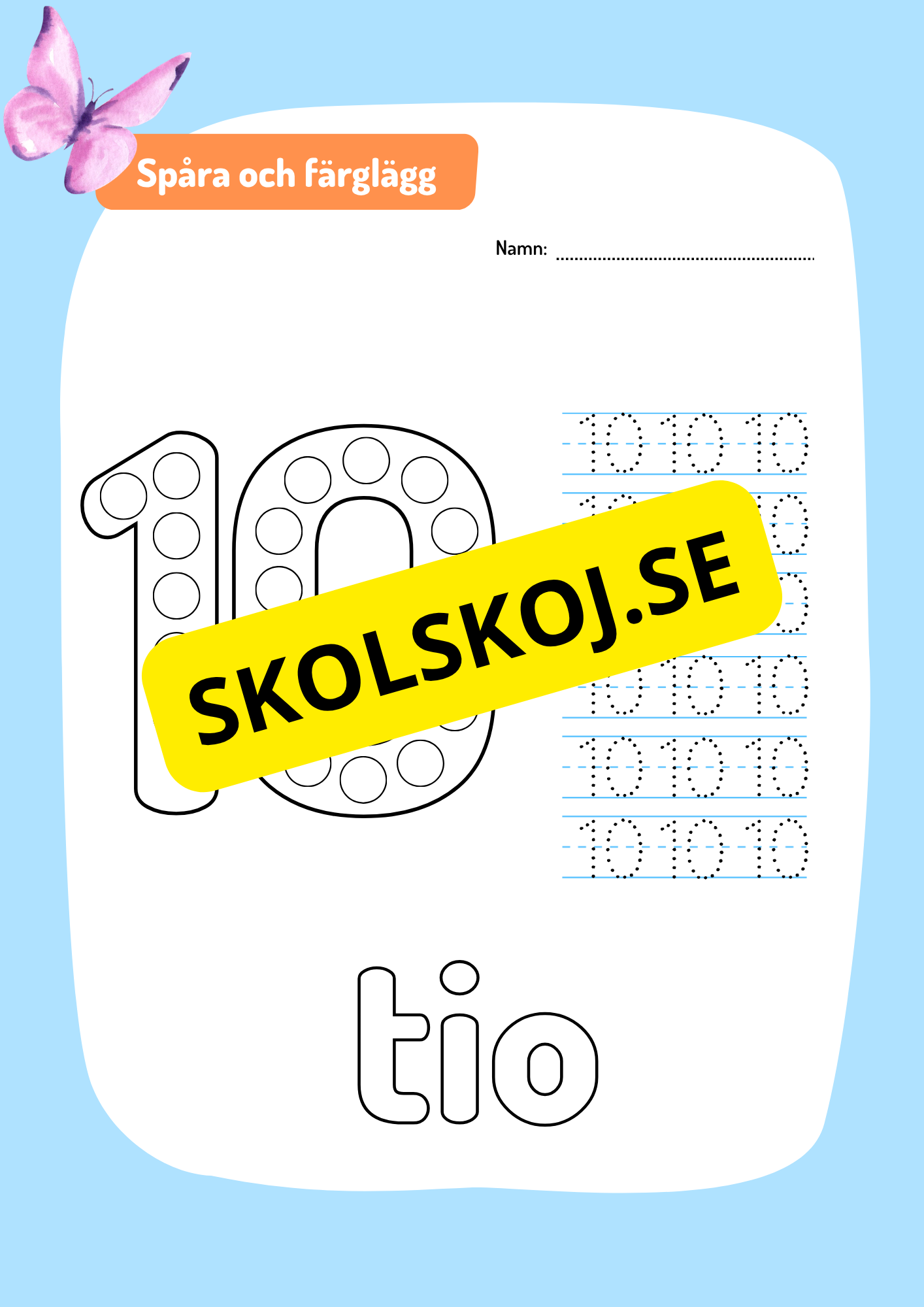 Spåra siffror 0 - 10
