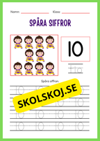 Spåra siffror 1 - 20