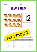 Spåra siffror 1 - 20