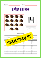 Spåra siffror 1 - 20