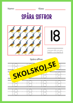 Spåra siffror 1 - 20