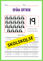 Spåra siffror 1 - 20