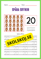 Spåra siffror 1 - 20