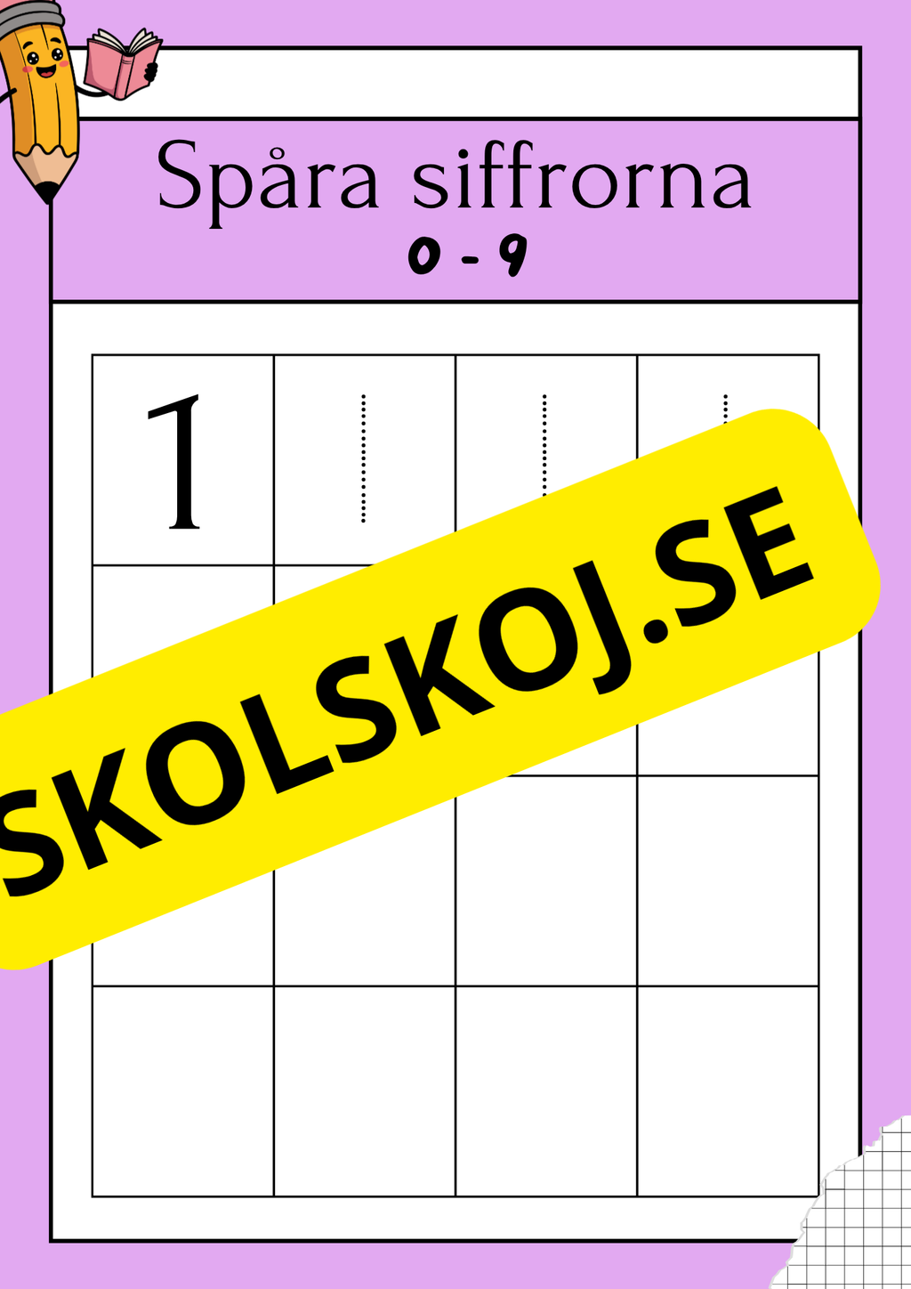 Spåra siffrorna - 0 - 9