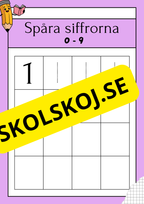 Spåra siffrorna - 0 - 9