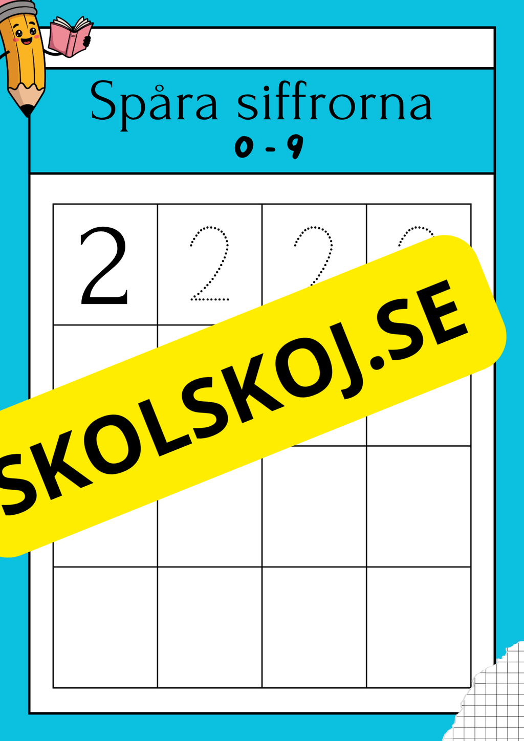 Spåra siffrorna - 0 - 9