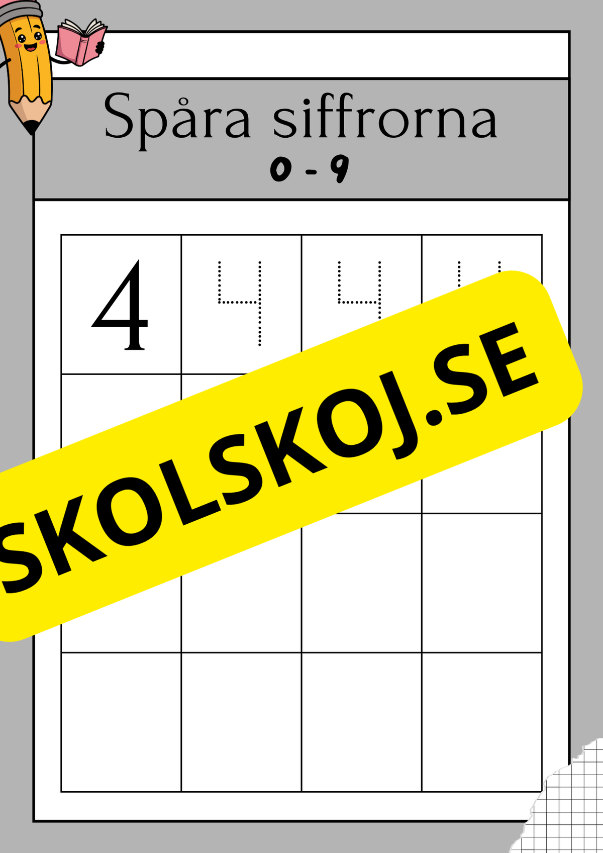 Spåra siffrorna - 0 - 9
