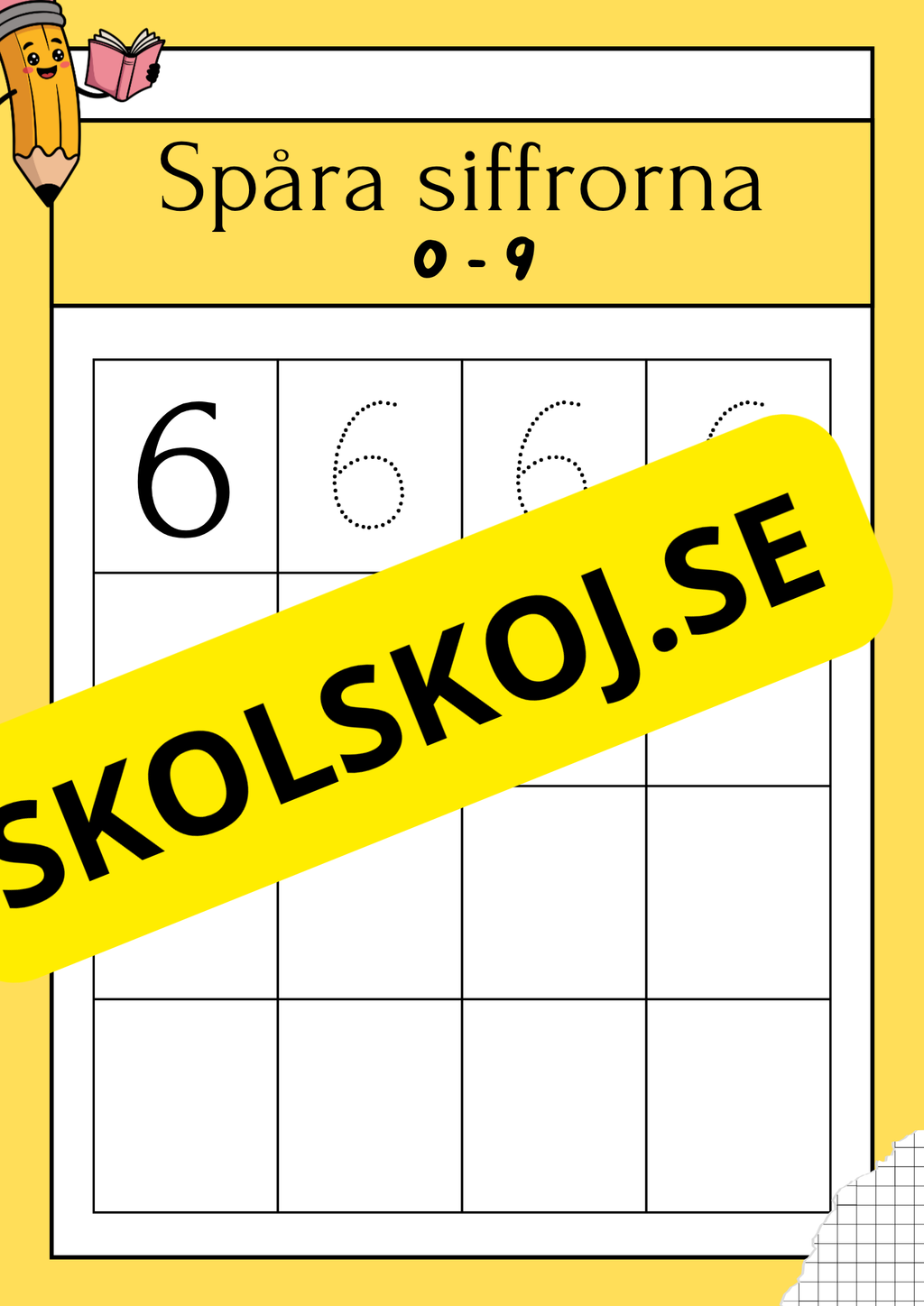 Spåra siffrorna - 0 - 9