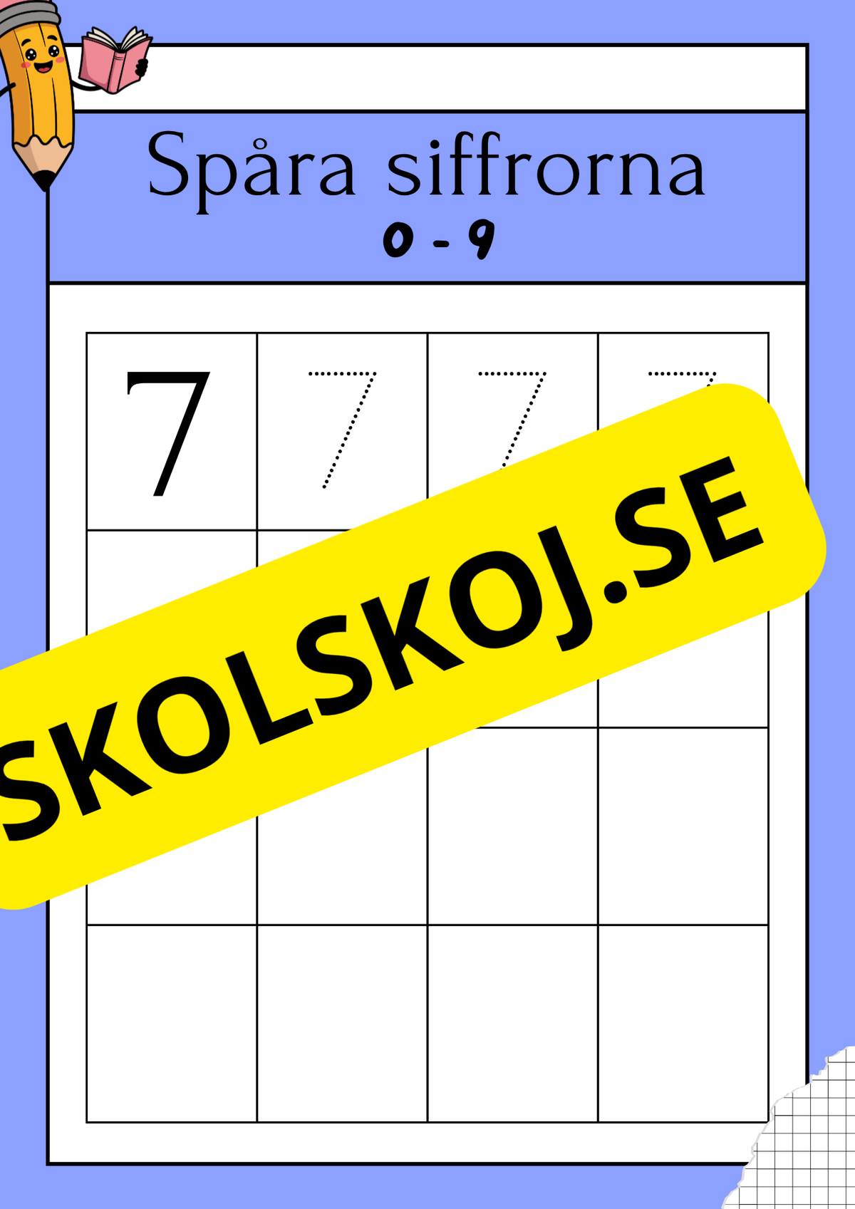 Spåra siffrorna - 0 - 9