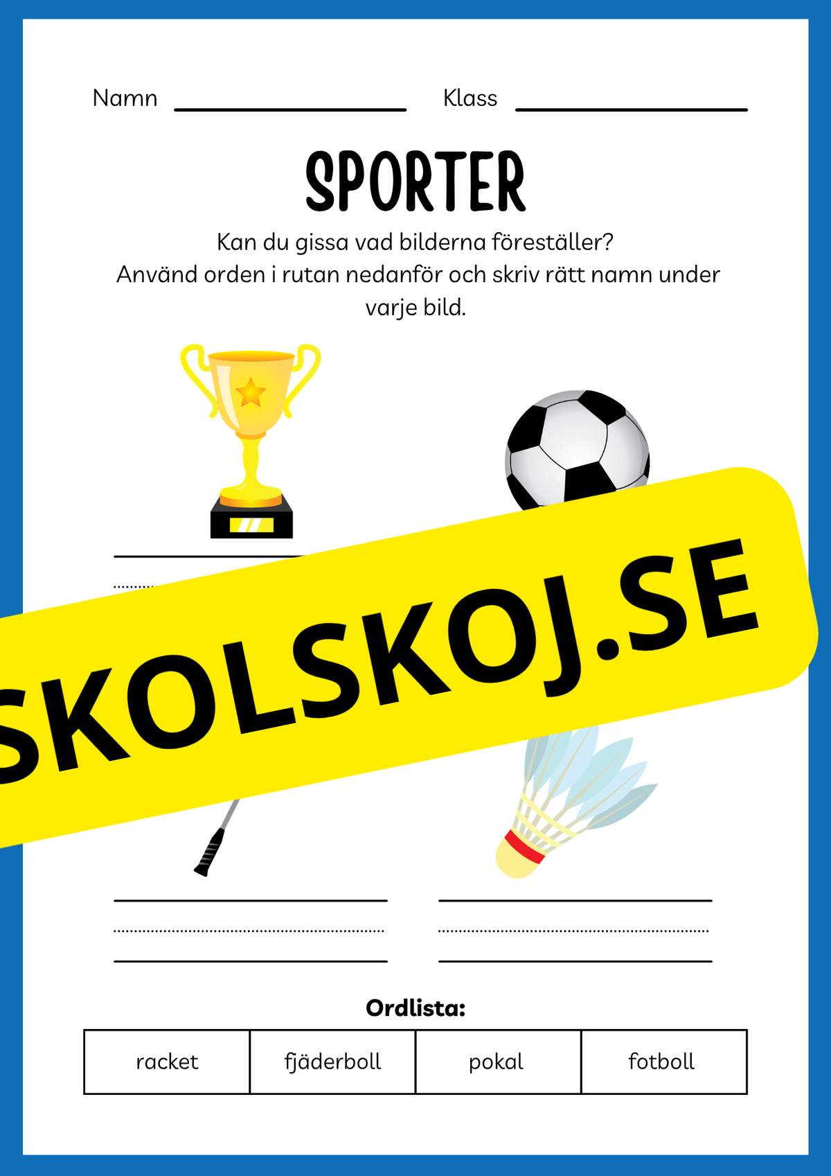 Sporter - Aktivitetsbok