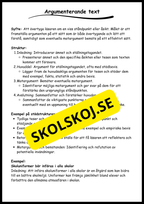 Stödstrukturer till olika texttyper