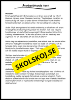 Stödstrukturer till olika texttyper