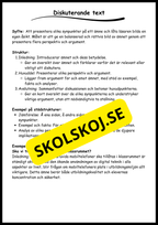 Stödstrukturer till olika texttyper