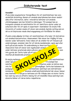 Stödstrukturer till olika texttyper
