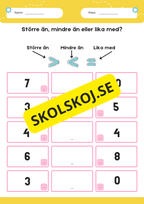 Större än, mindre än, lika med