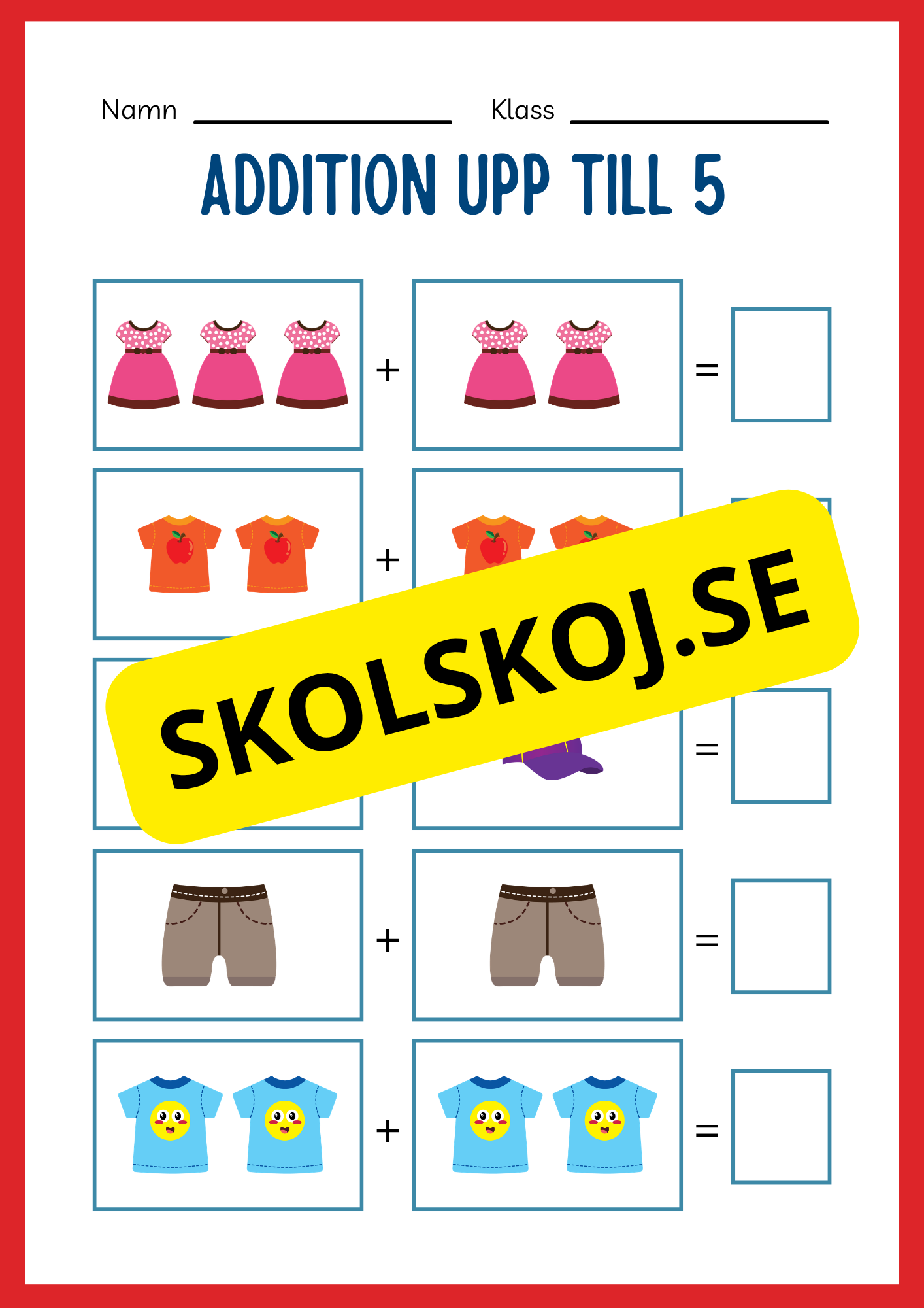 Stort paket - Addition 0 - 20