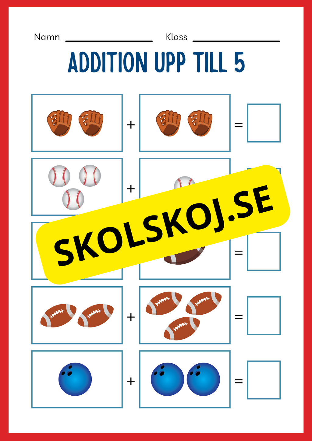 Stort paket - Addition 0 - 20